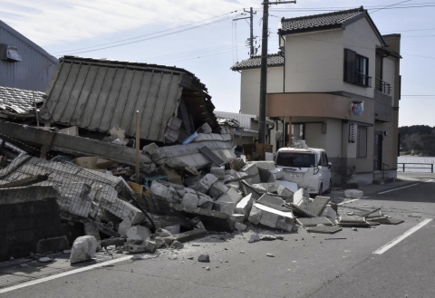 Giappone: sisma di magnitudo 7.5 nella prefettura di Ishikawa. È allerta tsunami per onde fino a 6 metri