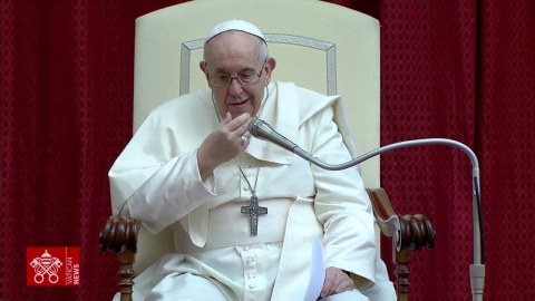 Vaticano: prima uscita del Papa per l'udienza con i fedeli dopo l'intervento