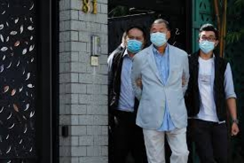 Hong Kong: arrestato l'editore 71enne Jimmy Lay Chee-ying per violazione delle leggi sulla sicurezza internazionale introdotte da Pechino