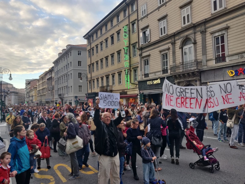 No-green pass: domani 22 ottobre il corteo a Trieste. Attese 20 mila persone