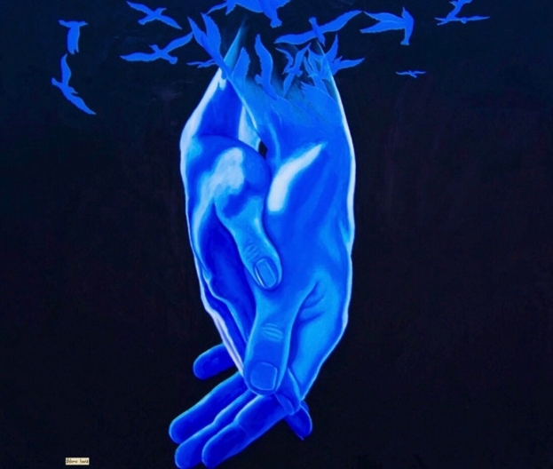 Mostra, l'arte di rompere il silenzio con le mani e l'anima del pittore israeliano Shlomo Tuvia alla galleria Micro di Roma