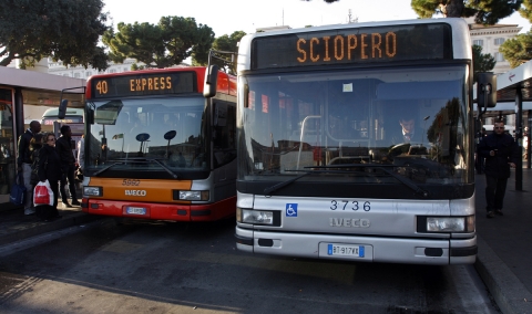 Trasporti locali: sciopero di 4 ore dalle 8,30 alle 12,30. La mappa del "fermo" a Roma