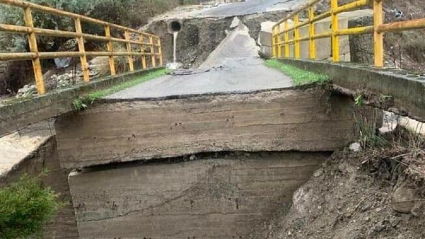 Crotone: crollato un ponte a Melissa per le violente piogge della notte. Nessun ferito