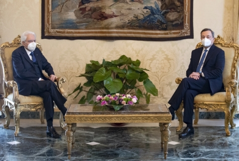 Mario Draghi a colloquio con il Presidente Mattarella per l’ipotesi di governo istituzionale