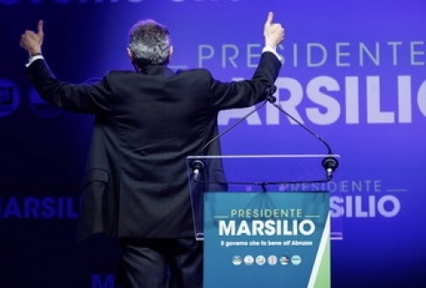 Elezioni Abruzzo: Marsilio (Cd) in vantaggio con 54,5% di preferenze su D’Amico (45,5%)
