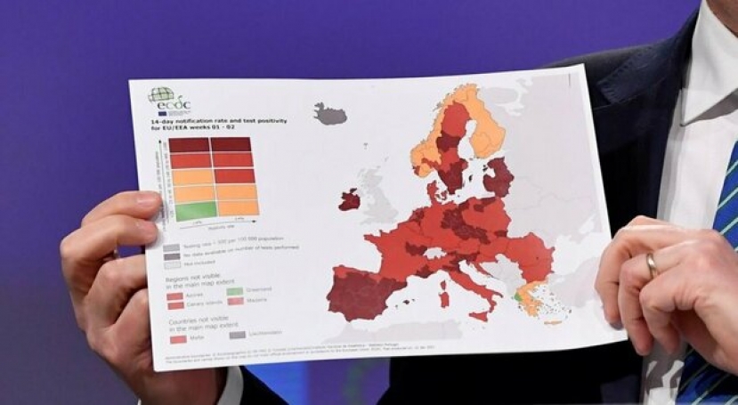 Mappa rischio Covid Ue: Friuli Venezia Giulia e Provincia di Bolzano entrano in &quot;rosso scuro&quot; come Spagna e Slovenia