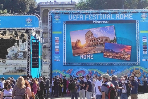 Roma: le notti magiche di Piazza del Popolo tra musica e danza sul palco dell'Uefa Festival