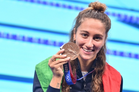 Olimpiadi: Simona Quadarella è bronzo negli 800 SL di nuoto. Oro per Ledecky (Usa)