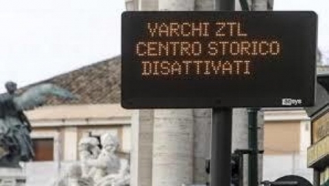 Roma: da oggi in Zona Rossa varchi ZTL disattivati nel Centro storico della capitale