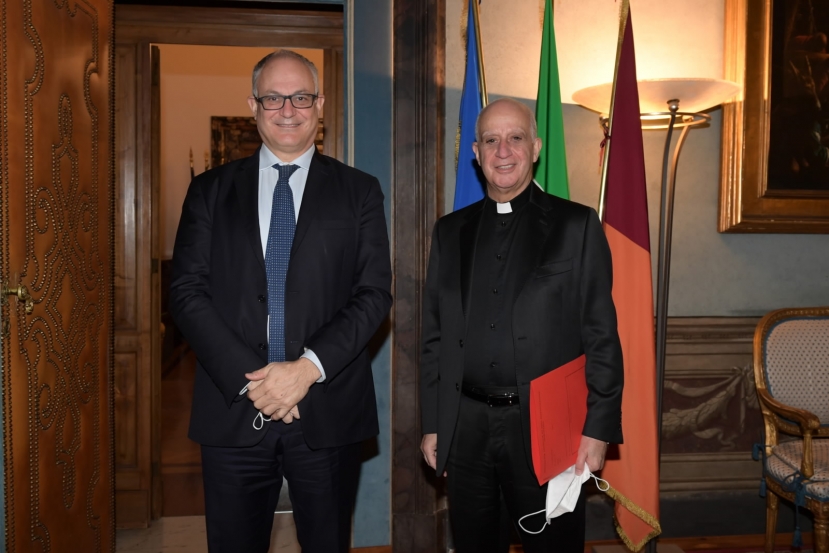 Giubileo 2025: primo incontro tra il sindaco Gualtieri e il presidente del Pontificio Consiglio Rino Fisichella