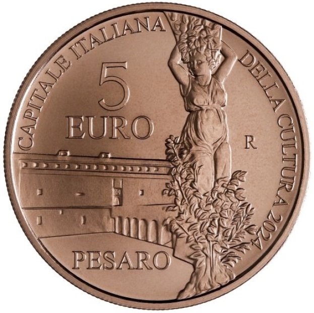 Numismatica: lunedì 26 febbraio la presentazione della moneta da 5 euro dedicata a Pesaro 2024