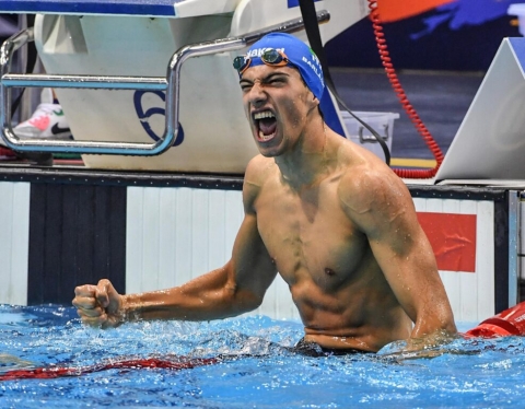 Giochi Paralimpici, è oro e record (24"71) nel nuoto con Simone Barlaam nei 50 SL