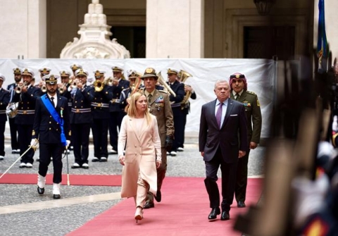 Visita Re di Giordania: la premier Meloni ha incontrato a Palazzo Chigi Abdullah II. Argomento centrale: il conflitto israeliano