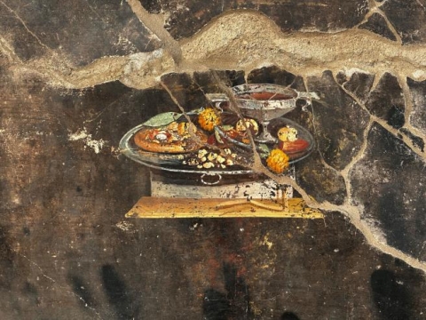 Archeologia: un affresco scoperto a Pompei, in una casa-panificio, riscrive la storia della Pizza