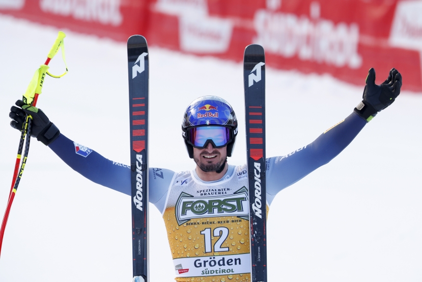 Sci: Dominik Paris domina la gara di libera in Val Gardena e conquista la 22ª vittoria in carriera